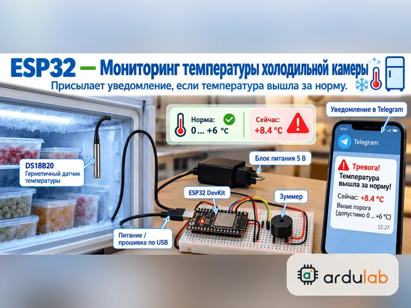 Мониторинг температуры холодильной камеры